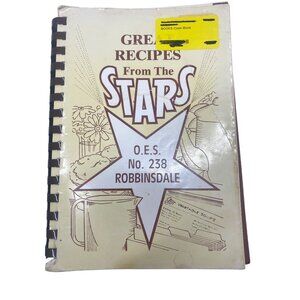 Vintage "Great Recipes From The Stars" Cookbook O.E.S. No. 238 Robbinsdale Spira